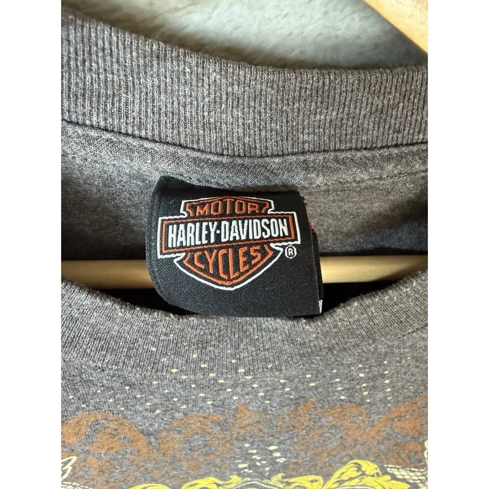 Harley-Davidson Motorcycles Eagle Graphic T-Shirt XL Gray Bravado 2009 Flint MI